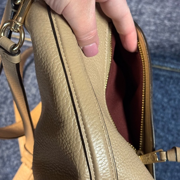 Coach Tan Leather Crossbody Bag - Picture 3 of 4